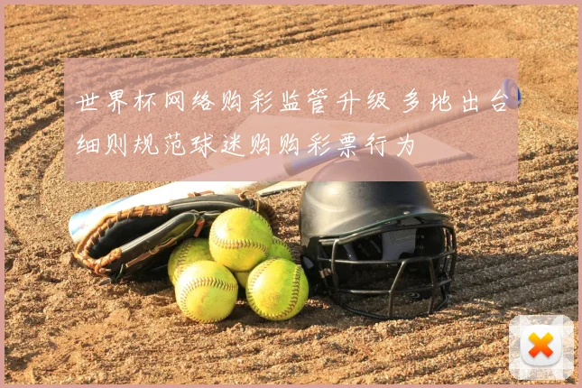 世界杯网络购彩监管升级 多地出台细则规范球迷购购彩票行为